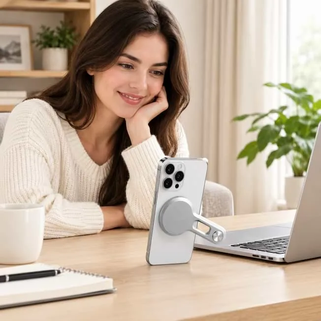 Laptop Extension Stand – Magnetic Phone Holder for Desk Setup - Desk Setup - gallery image 4 - comfort deal