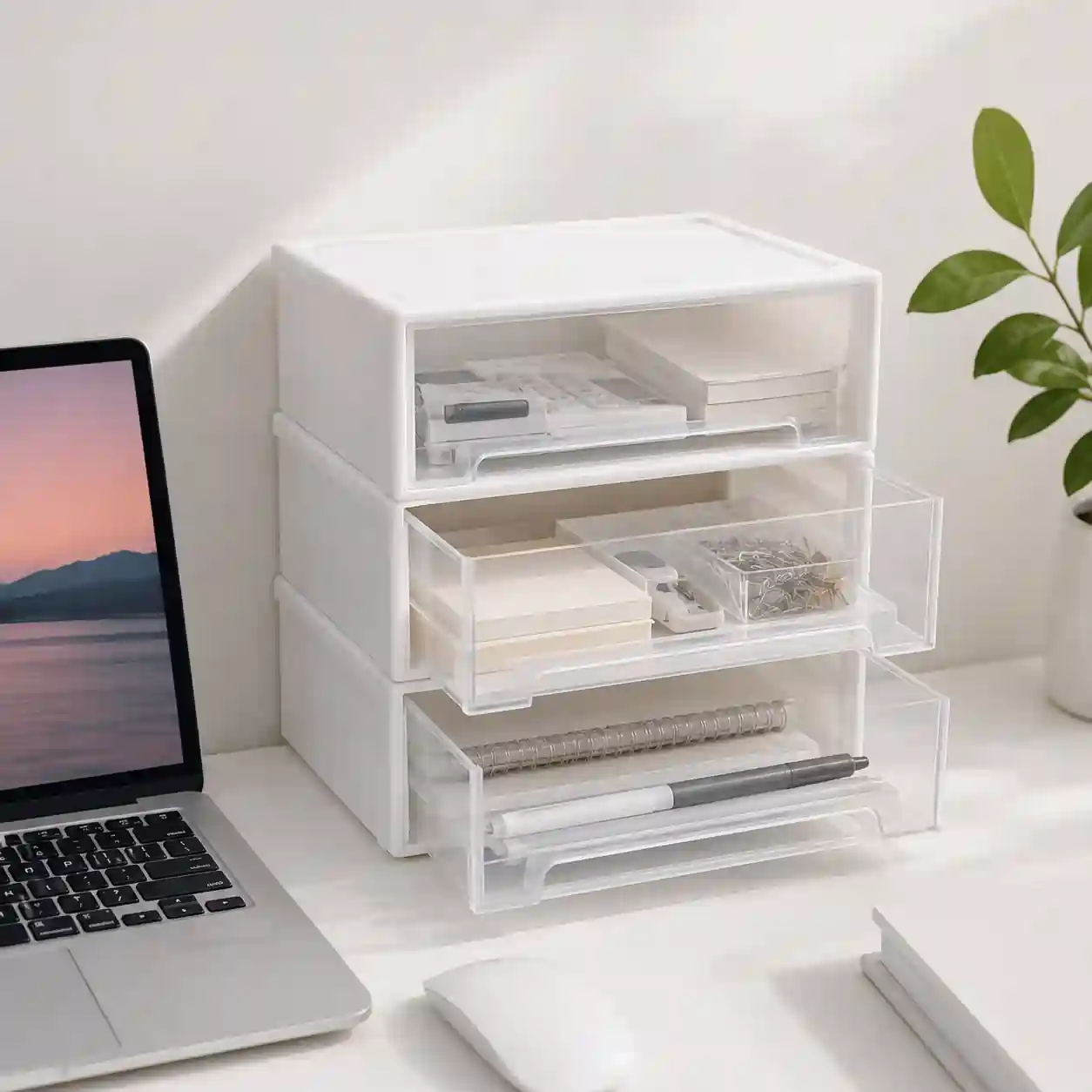 Stackable Desktop Storage Drawers – Space-Saving Organizer for Office, Stationery & Small Essentials