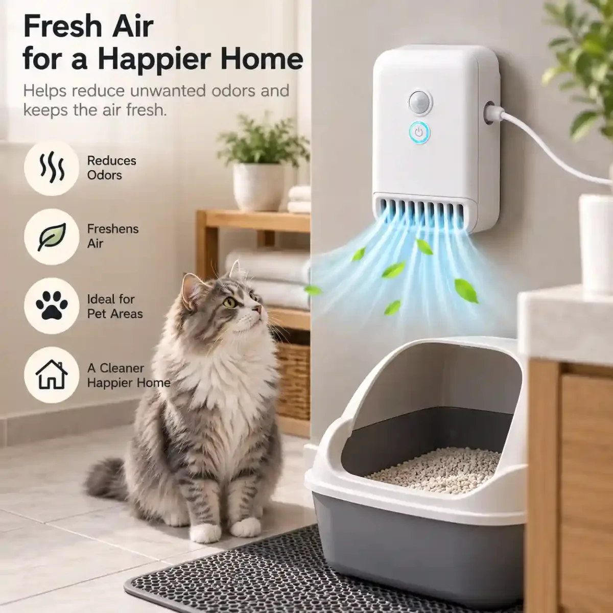 Smart Air Purifier & Odor Eliminator for Small Spaces - Smart Home - product photo - comfort deal