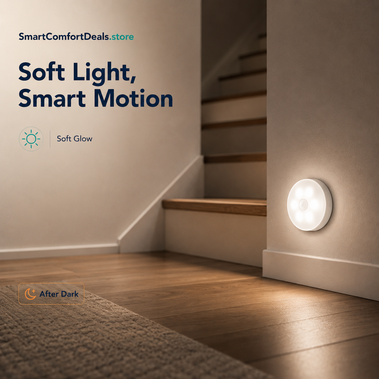 Motion Sensor LED Night Light – Soft Glow Cabinet & Hallway Light