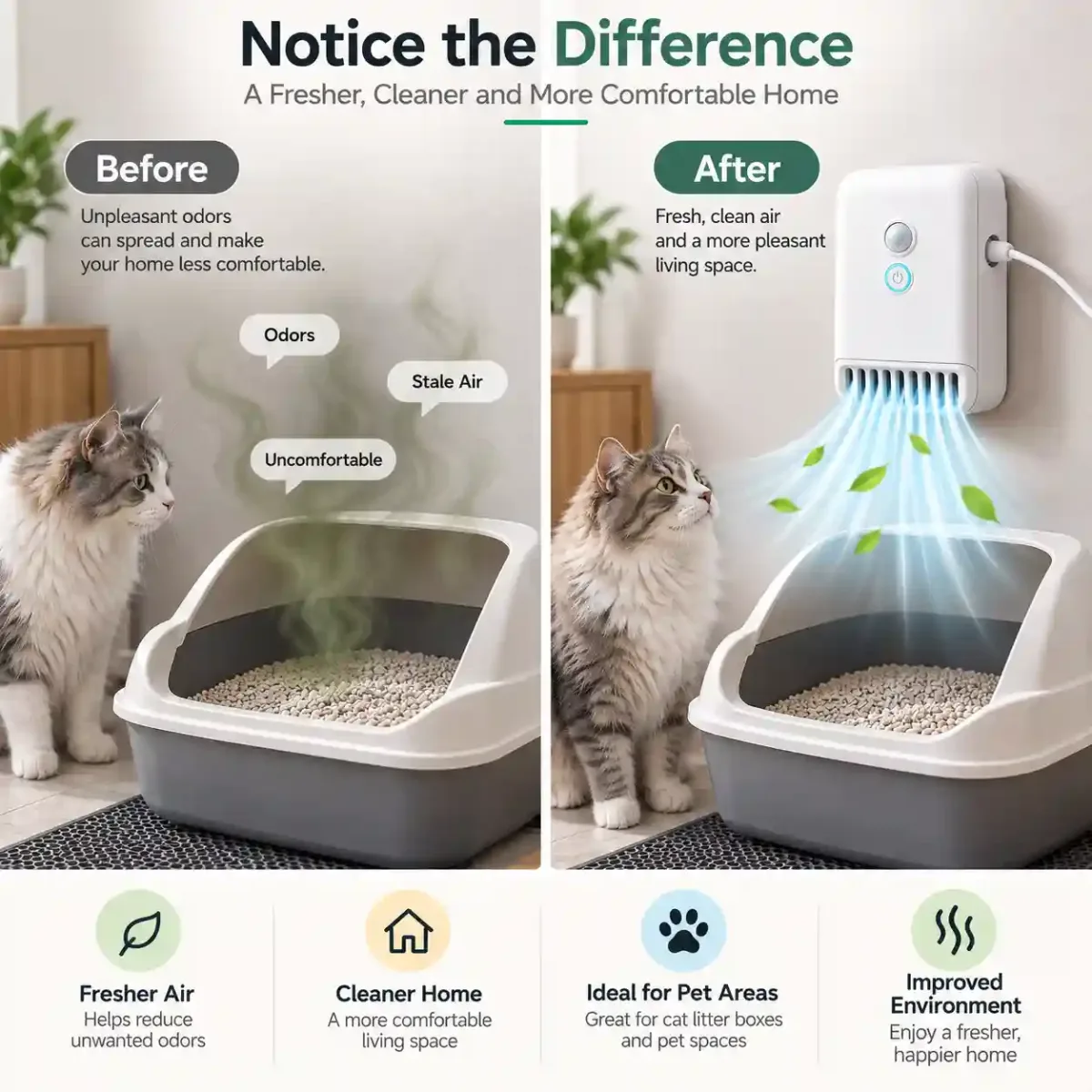 Smart Air Purifier & Odor Eliminator for Small Spaces - Smart Home - gallery image 4 - comfort deal