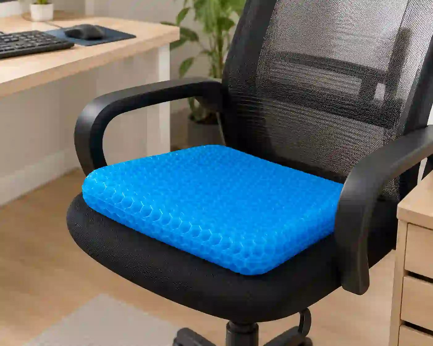Breathable Honeycomb Gel Seat Cushion – Cooling Support for Office, Home & Car